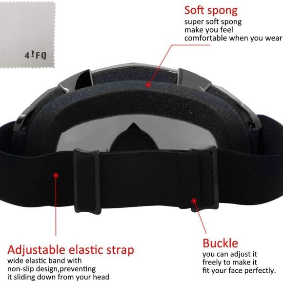 Motorcycle Goggles Dirt Bike Goggles Motocross Goggles Windproof ATV Goggles Dus - Picture 9 of 10